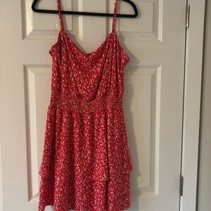 Red and white spagetti strap sundress